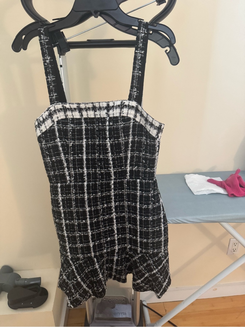 Theory Black and White Tweed Sundress